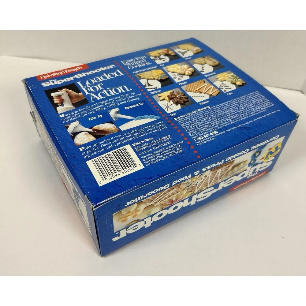 Hamilton Beach Super Shooter COOKIE PRESS Decorator Kit As seen on TV